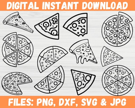 Pizza SVG Bundle|Pizza Clipart| Fast Food PNG| Pizza Lover, Pizza Slice svg| Pepperoni Pizza for Silhouette, Cut File, Pizza Art Dinner