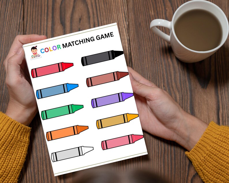 Simple Color Mathcing Color Matching Game for Kids, Montessori Color Sorting Activity for ...