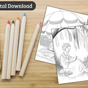 Black Woman with Eyes Closed Coloring Pages
Black Woman Sitting Relaxed Coloring Pages
Black Woman in Resting Pose
Black Woman Meditating in Nature
Black Women Stress Relief Coloring Pages
Black Women with Flowers and Tea Coloring Pages
Black Women with Inspirational Quote Coloring Pages
Black Woman with Calm Expressions