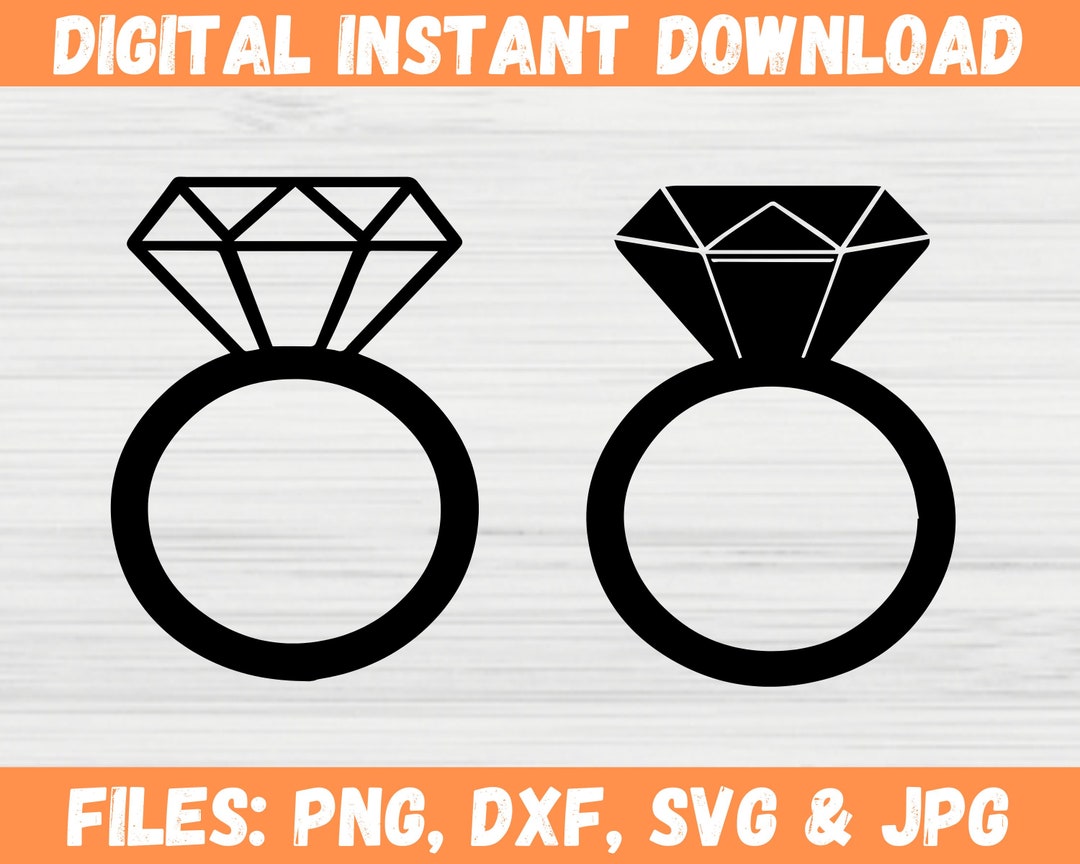 Ring SVG - Engagement Ring Svg - Diamond Wedding Ring Svg, Groom and ...