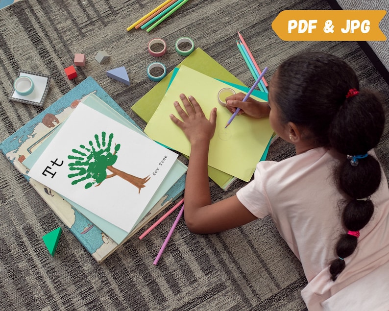 Handprint blooming flower
Handprint sunshine
Handprint cupcake
Handprint pumpkin
Handprint Santa hat
Handprint counting activity
Handprint letter maze
Textured handprint art
3D handprint sculptures
Collaged handprint artwork