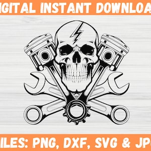 Skull Mechanic SVG, Mechanic Logo, Skull Svg, Wrenches Svg, Tools Svg, Repair Svg, Skull With Hard Hat Svg, Wrenches Svg, Scary Skulls Png.