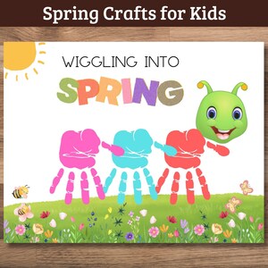 Spring Handprint Craft for Kids, Printable Art for Toddlers, Daycare Spring Activity, Handprint Keepsake, Printable Spring Handprint Craft