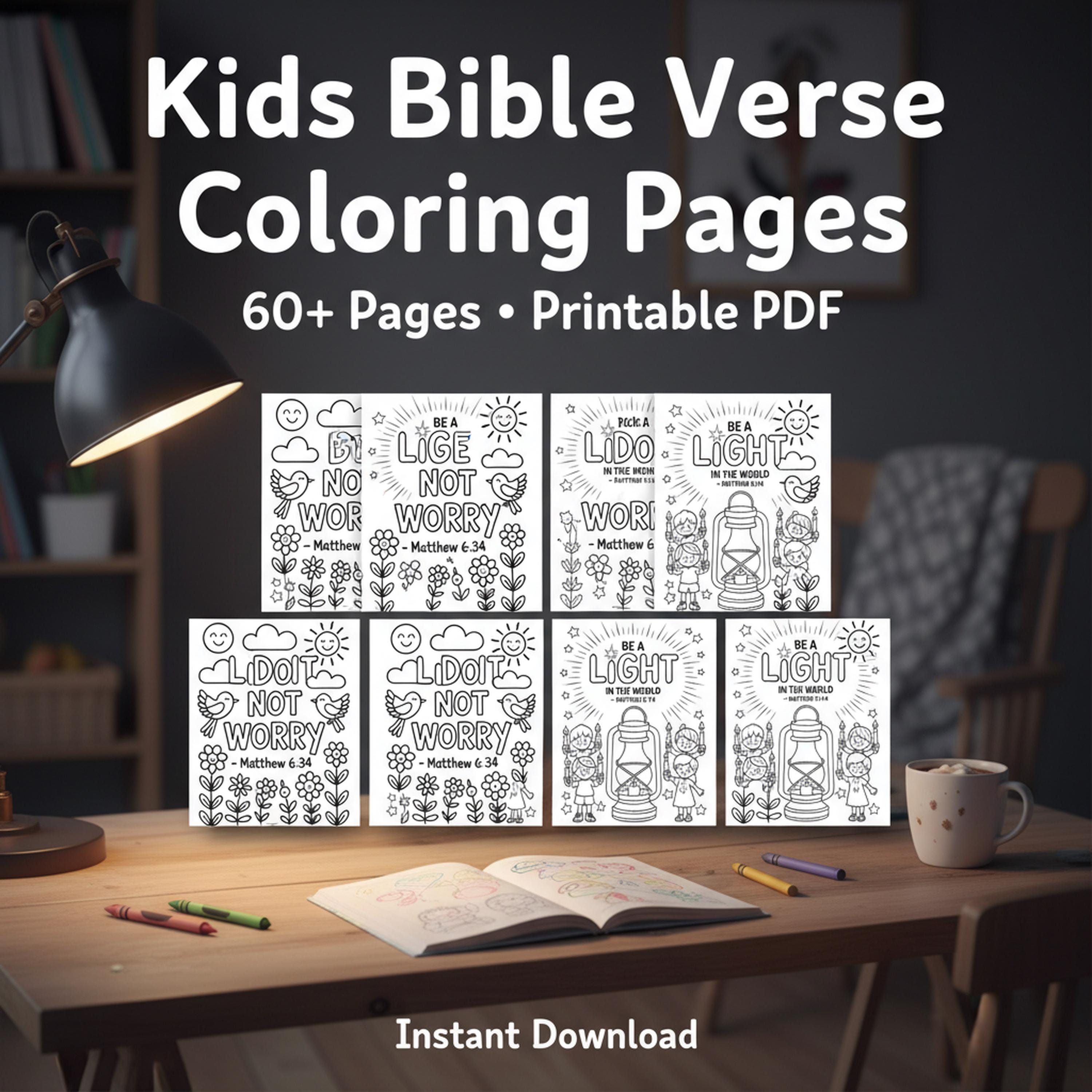 Kids Bible Verse Coloring Pages PDF | 60+ Christian Jesus Coloring ...