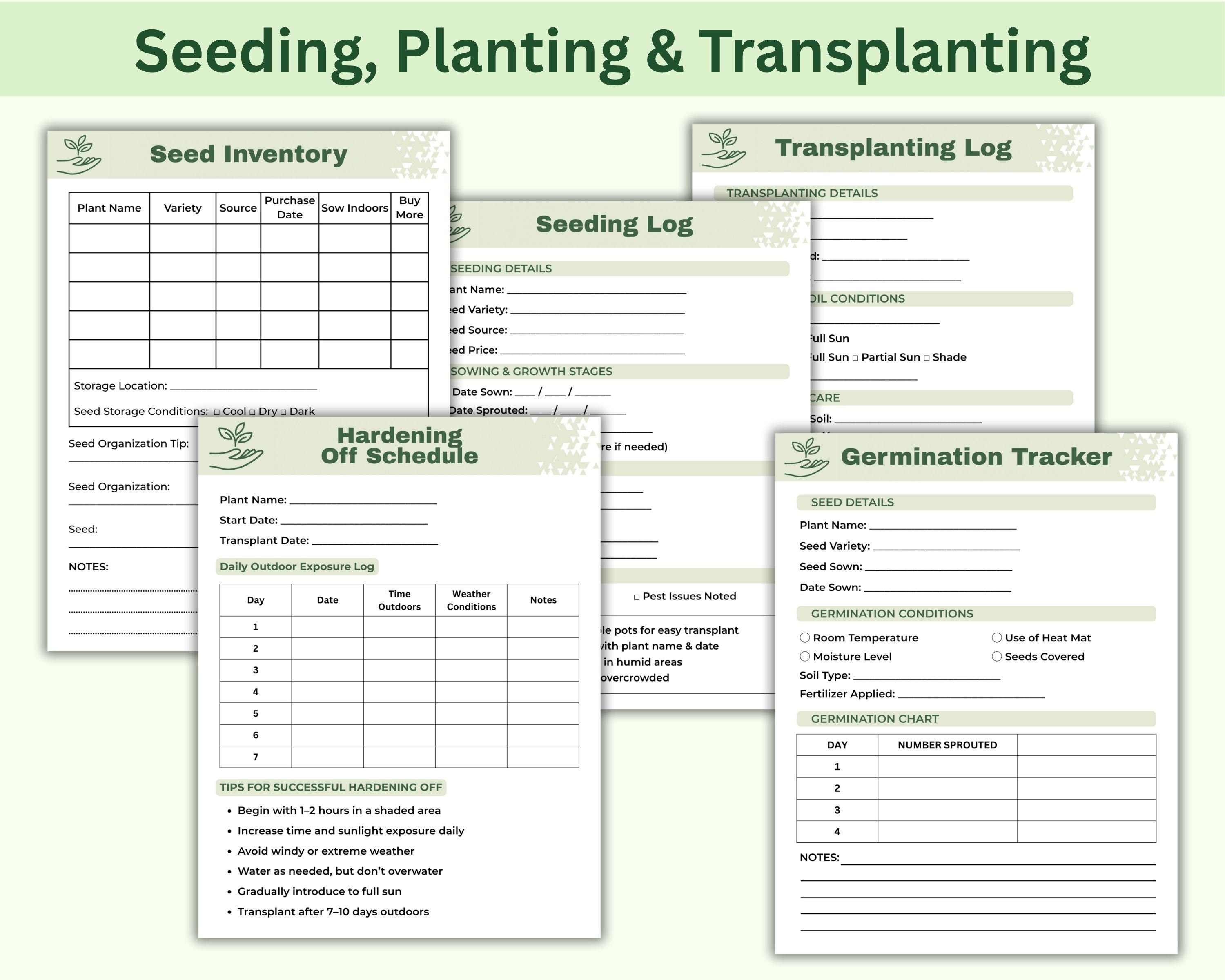 Gardening Planner Printable | Garden Journal & Organizer | Plant Care ...