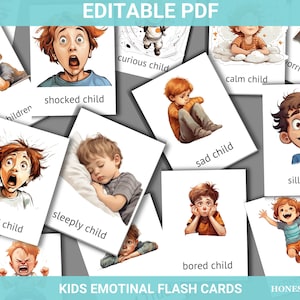 Flashcards de emoções infantis JPG, cartões Montessori para educação em casa, material de aprendizagem Flashcards digitais para crianças, download de flashcards fonéticos em 3 partes