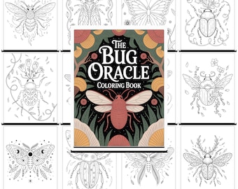 Kolorowanka "Owad Oracle" (60+ stron, PDF do druku) | Kolorowanki z owadami dla dorosłych | Kolorowanka fantasy z owadami | Kolorowanki przyrodnicze