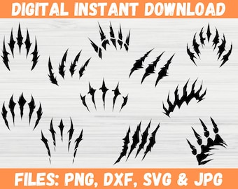 Animal Scratch SVG & Claw Marks Clipart | Animal Scratch svg, Lion, Bear Scratch Design, Claws vector, beast Svg, wild animal scratches svg