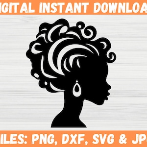Afro Girls SVG Bundle | Melanin Queen Clipart Designs (Digital Download)