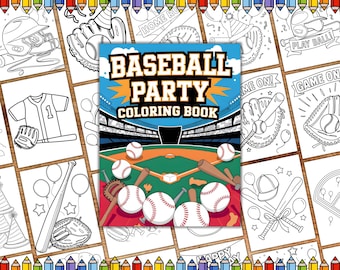 Baseball Party Coloring Pages,  Baseball Birthday Party Games, Rookie of the Year, Boys playing Baseball coloring Pages, Baseball Birthday