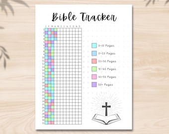 Bijbelleesplan en tracker afdrukbaar | Hoofdstukchecklist, studielogboek en leesdagboek voor de dagelijkse Schrift