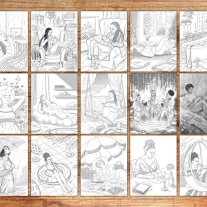 Black Woman in Peaceful Setting
Black Woman Relaxing with Music Coloring Pages
Black Women at Spa Coloring Pages
Black Woman in Relaxing Chair Coloring Pages
Black Women Spa Day Coloring Pages
Black Woman with Book Coloring Pages
Black Woman with Cup of Tea Coloring Pages
Black Woman Resting Coloring Pages