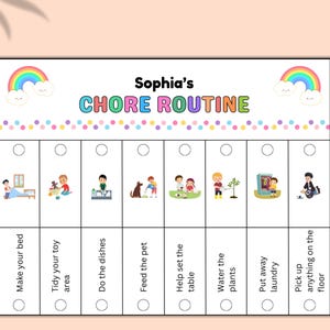 子供のルーチン フリップ チャート、編集可能な朝と就寝時のスケジュール、視覚的な毎日の家事チャート、幼児のルーチン チェックリスト、印刷可能な Canva PDF