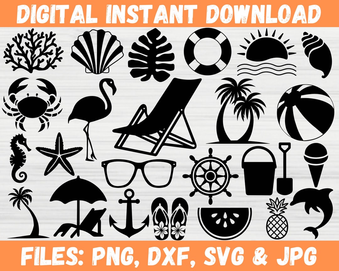 Beach Life Svg , Beach Clipart Svg, Summer Svg Summer Beach SVG, Beach ...