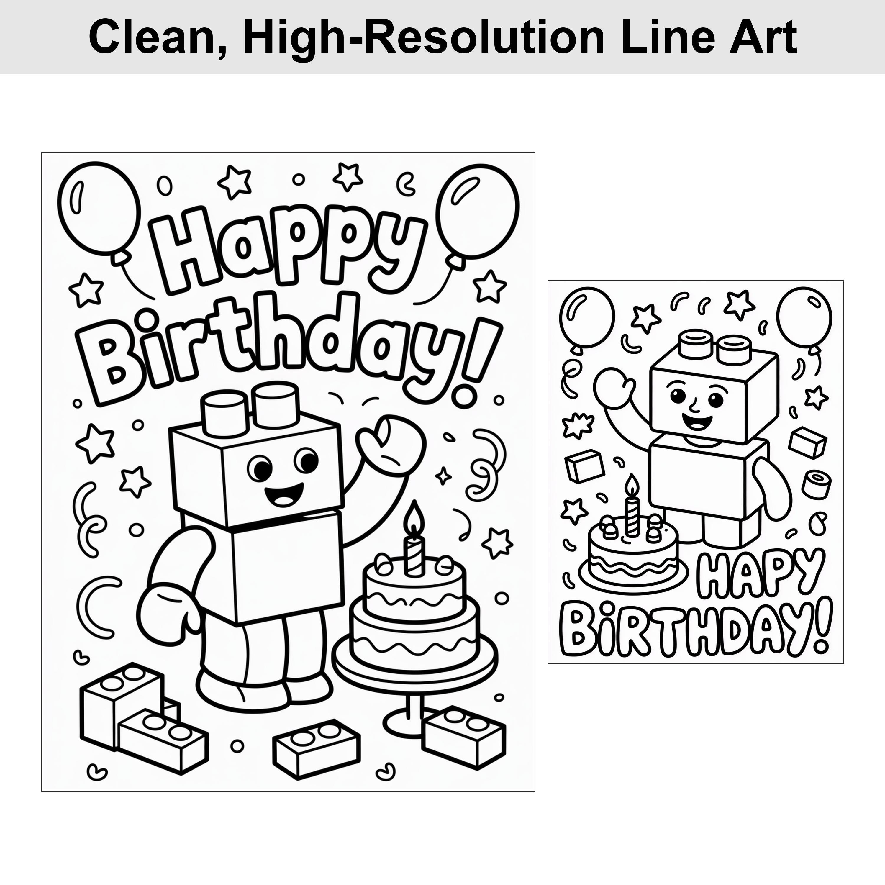 Stackable Building Block Coloring Pages 95+ Building Blocks Coloring Pages, Kids Activity Sheets With ...