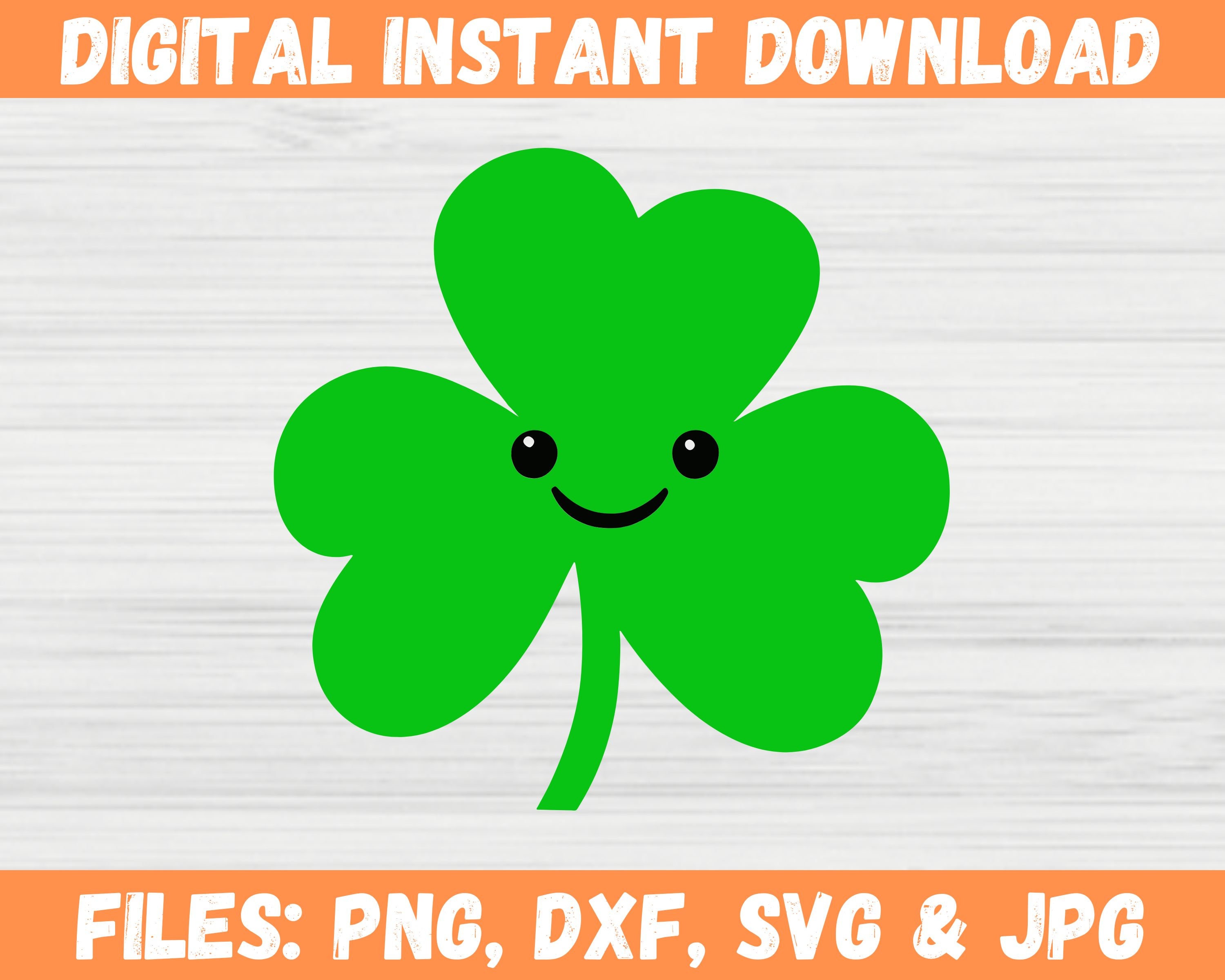 Smiley Clover Svg - Etsy Canada