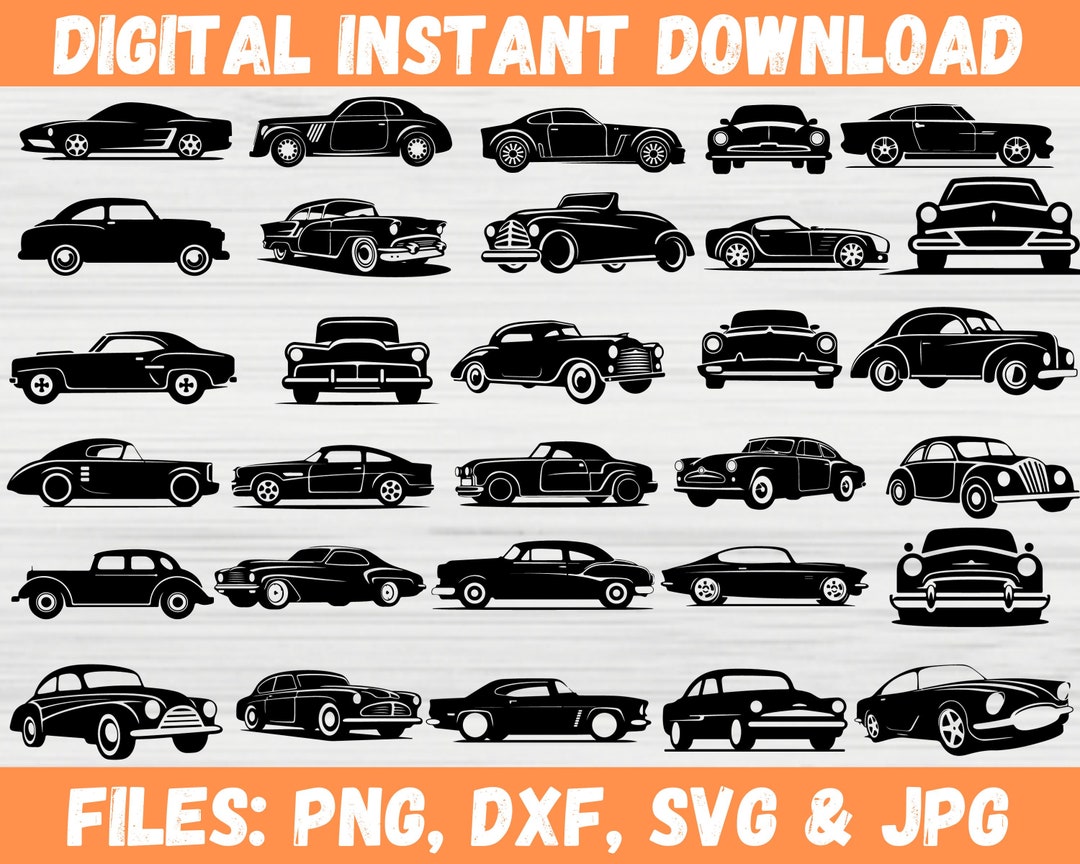Classic Cars SVG Bundle Mustang Vintage Car Silhouette Olden Race Il 1080xN.5478189926 5cc0