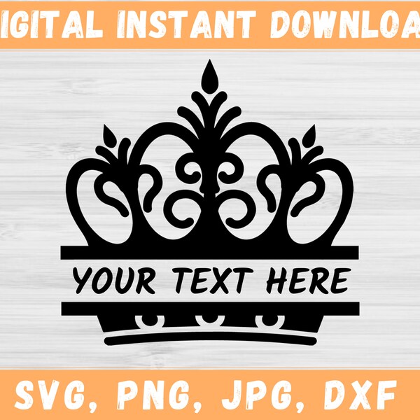 Royal Crown SVG File, King Crown SVG, Queen Crown SVG, Princess Crowns Svg, File For Cricut, For Silhouette, Cut File, Dxf, Png, Svg