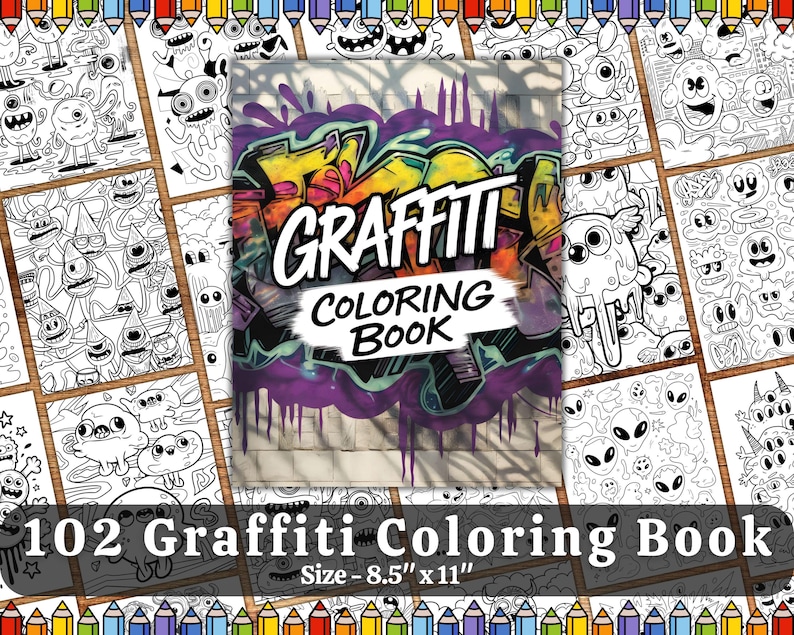 Street art coloring pages
Urban art coloring book
Tagging coloring book
Mural coloring pages
Graffiti style coloring
Aerosol art coloring book
Spray paint coloring pages
Hip hop coloring book