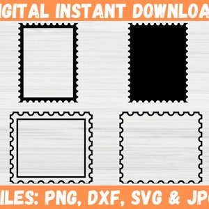 Postage Stamp SVG, Stamping SVG, Certified Stamp svg, Stamp dfx, Digital Stamp Template, Mail SVG, Stamp Cut File, Stamp Outline Silhouette