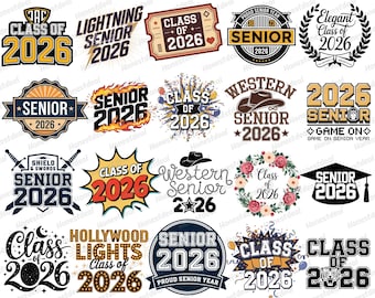 Class of 2026 SVG, Senior Graduation Cut File, High School Graduate Shirt Design