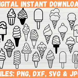 Ice Cream SVG Dessert - Sweet Ice Cream Scoop Cone Clipart, Summer Beach Party PNG, Sweet Ice Cream Cone Cut files, Ice Cream Clipart