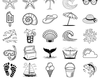 Summer SVG Bundle, Beach SVG Bundle | 40+ Summer Cricut SVG Files | Tropical Svg, Summer Sublimation Designs, Digital Download Commercial