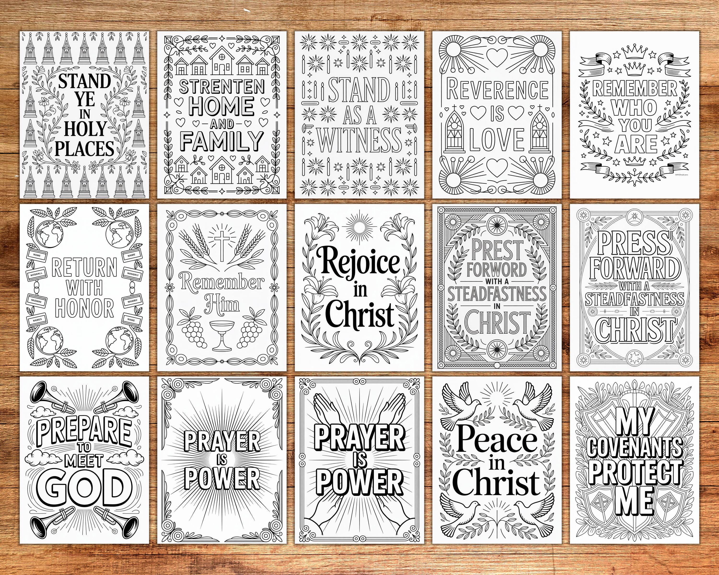 Lds Scriptures Colouring Pages LDS Adult Coloring Pages • 55 Christian Relaxation Coloring Sheet • LDS ...