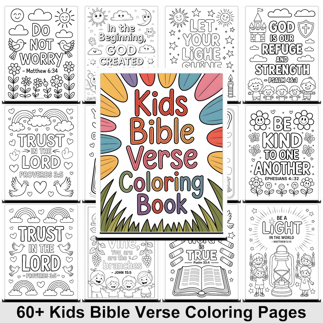 Kids Bible Verse Coloring Pages PDF | 60+ Christian Jesus Coloring ...