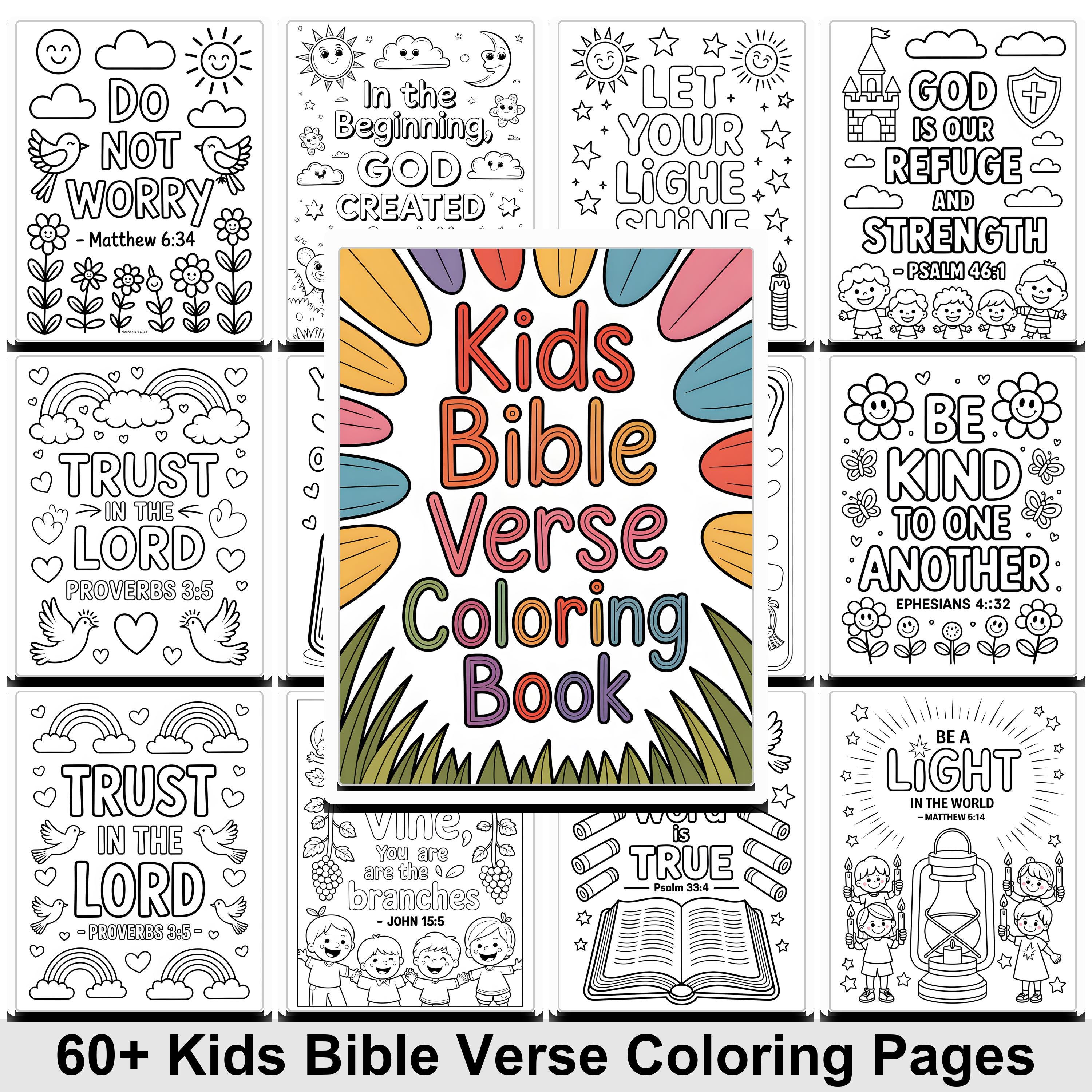 Kids Bible Verse Coloring Pages PDF | 60+ Christian Jesus Coloring ...
