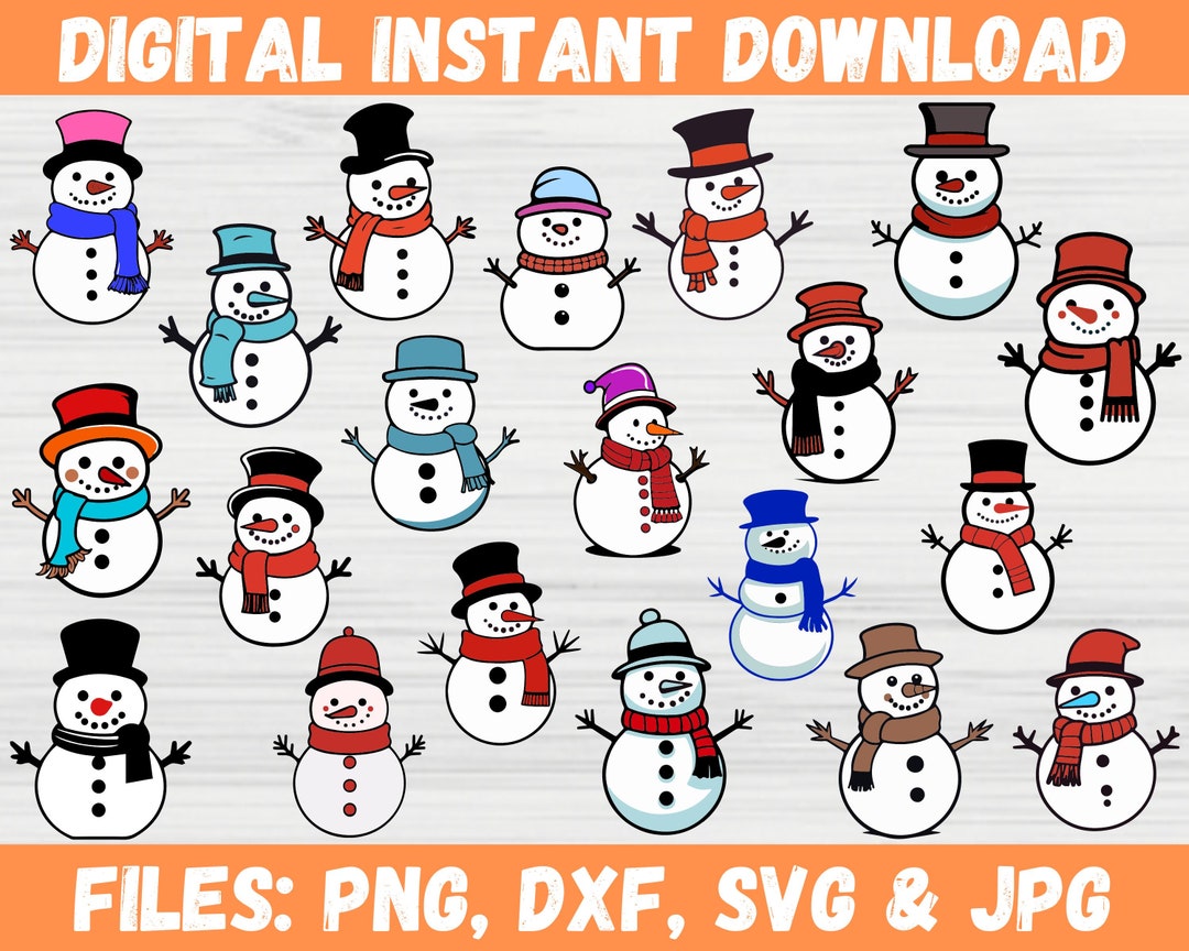 Cute Snowman SVG Bundle, Christmas SVG for Cricut, Layered Winter ...