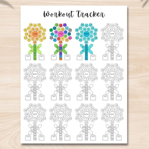 Workout Tracker, Fitness Tracker, Health Planner Log, Fitness Journal, Workout Planner, Habit Tracker, Wellness Tracker, Daily Exercise Log