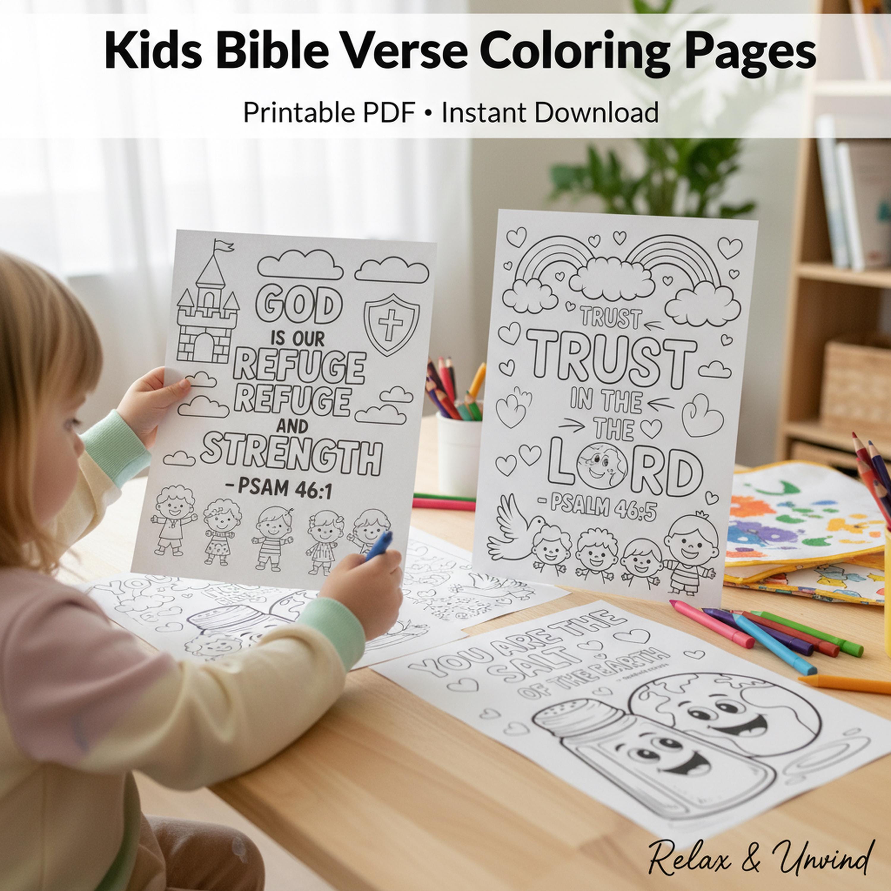 Kids Bible Verse Coloring Pages PDF | 60+ Christian Jesus Coloring ...