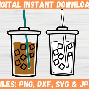 Iced Coffee svg, Coffee Cup Bundle svg, Coffee Cup SVG, Ice Coffee SVG, Iced Coffee Tumbler svg, Coffee Vector, Iced Coffee Cup PNG svg