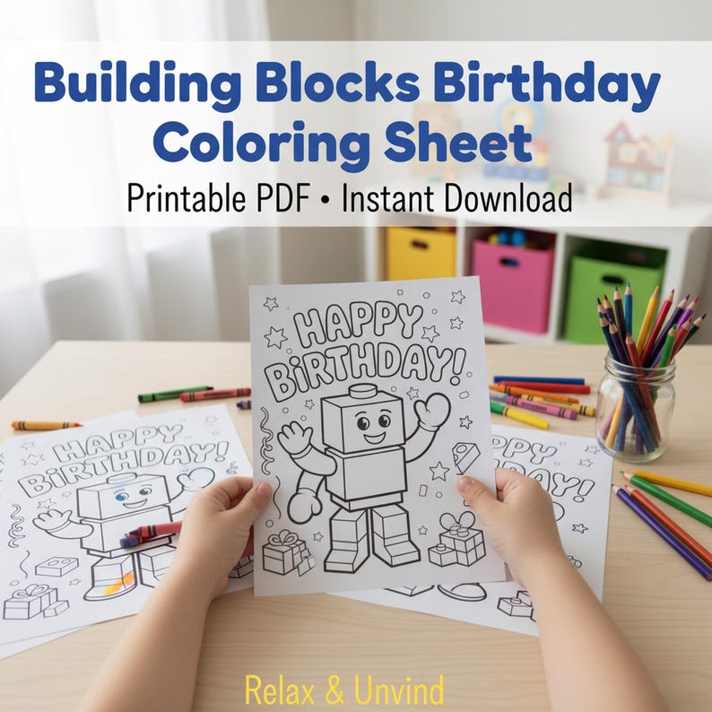 Stackable Building Block Coloring Pages 95+ Building Blocks Coloring Pages, Kids Activity Sheets With ...