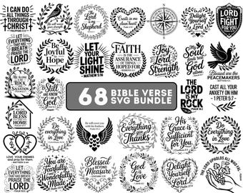 Bible Verse SVG Bundle | Christian Scripture Designs for Cricut (Digital Download)