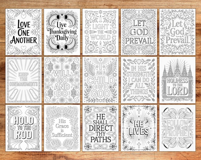 Lds Scriptures Colouring Pages LDS Adult Coloring Pages • 55 Christian Relaxation Coloring Sheet • LDS ...