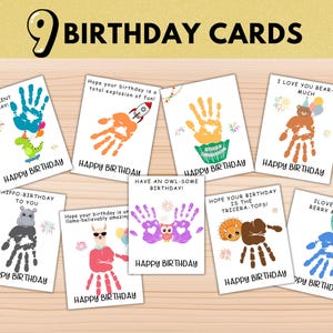 Geburtstags Handabdruck Kunst, Kinder Handabdruck, Aktivität Handabdruck Kunst Bundle, Vorschul Handabdruck Geburtstagsgeschenk für Lehrer, Kindertagesaktivität