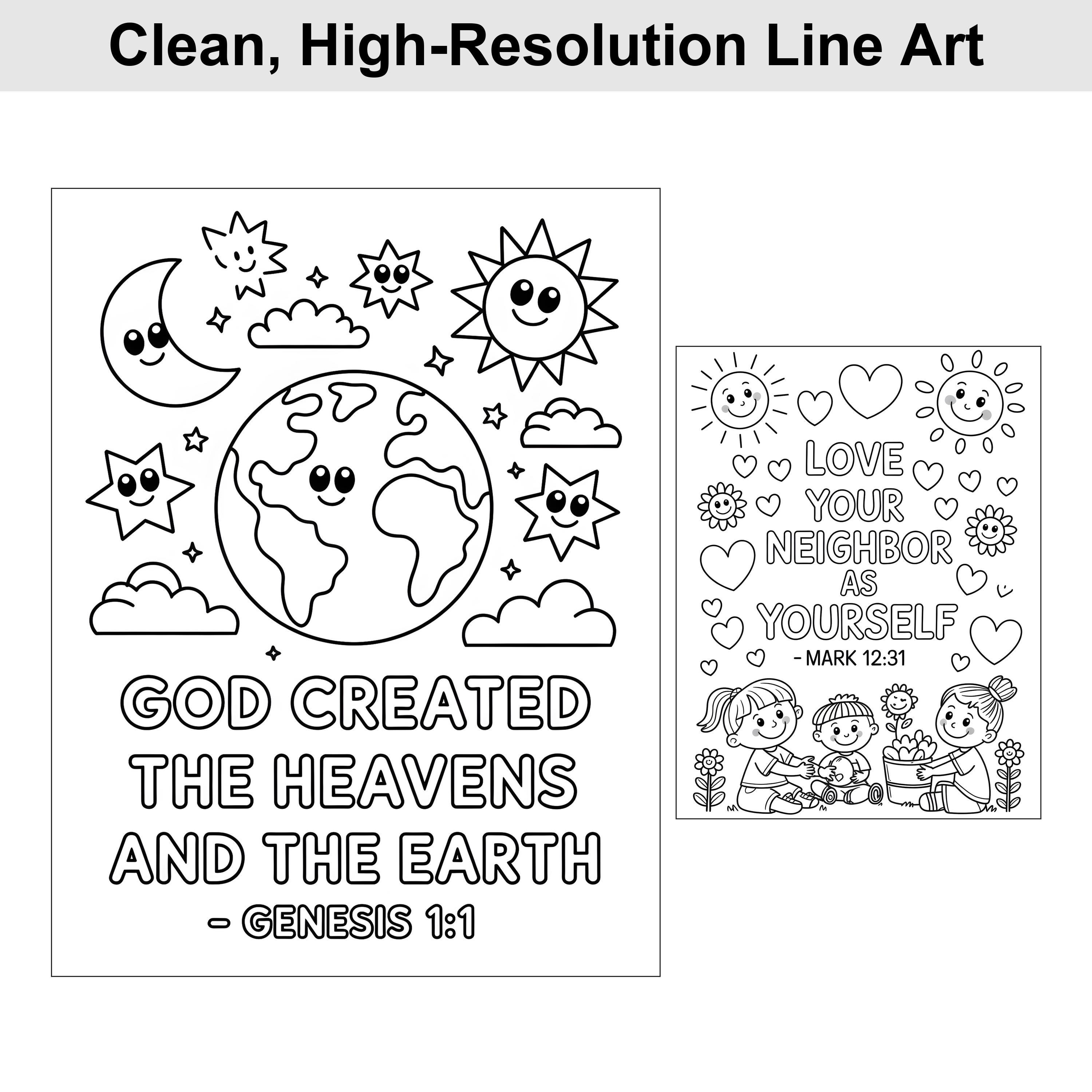 Kids Bible Verse Coloring Pages PDF | 60+ Christian Jesus Coloring ...
