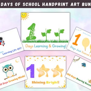 100 Days of School Handprint Craft | Kids Activity Keepsake (Digital Download)