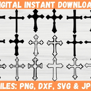 Cross SVG Bundle -Christian Cross SVG, Catholic Svg , Cross SVG, Cross, Faith Cross Svg, Distressed Cross Svg, Religious Svg, Religious Svg