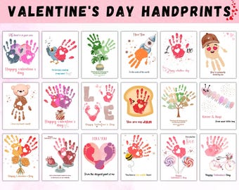 Valentine handprint art, Valentine Preschool Craft, Toddler Holiday art, kids children baby toddler, Handprint Keepsake, Preschool Activity