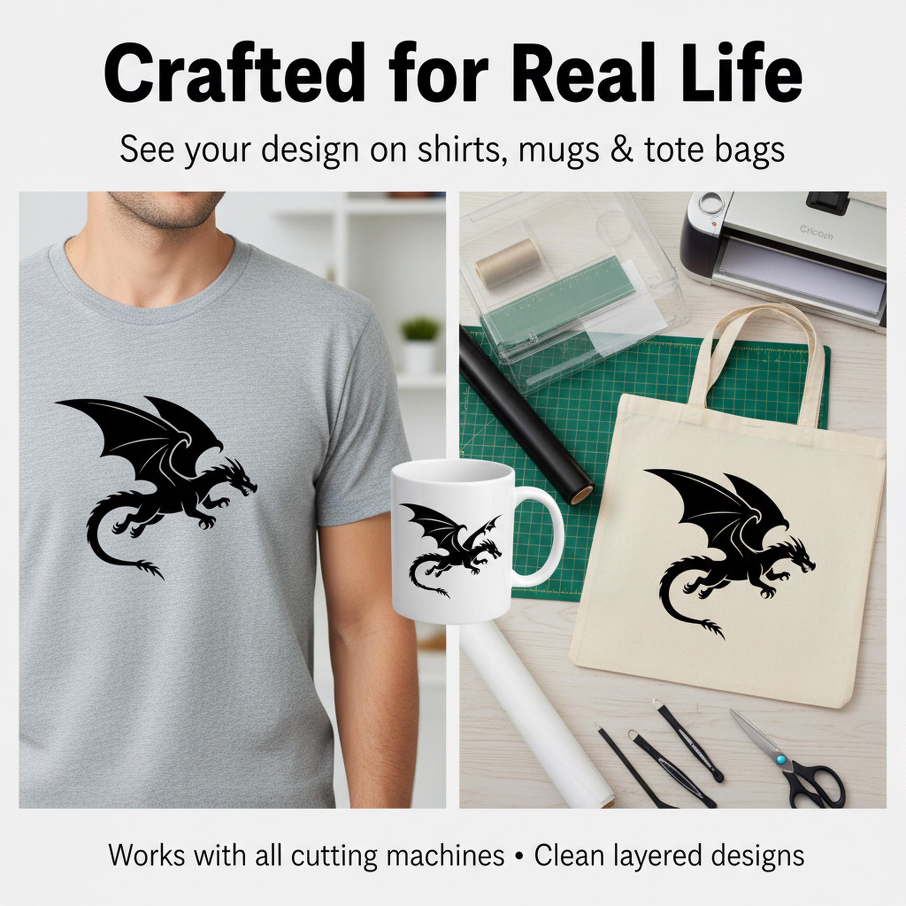 75+ Flying Dragon Silhouette SVG Bundle | Dragon Cut File for Cricut ...