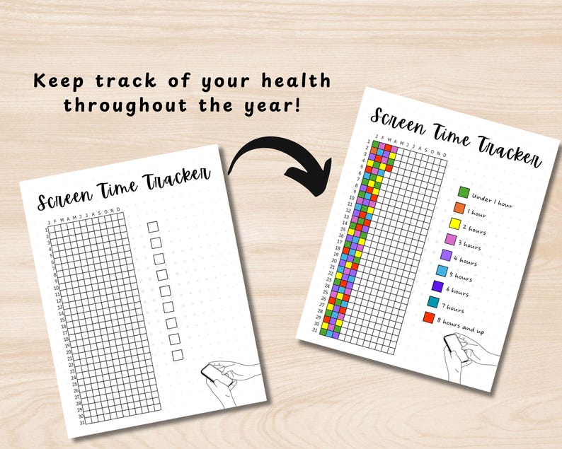 Curated visual reference: Picture Idea: Printable Screen Time Tracker For Kids Screen Time Chart Screentime