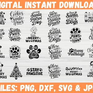 Christmas Dog SVG Bundle, Funny Dog Saying Christmas Svg, Dog Bandana Svg, Dog Quote SVG, Dog Mom SVG Vector, Funny Dog Svg, Christmas svg