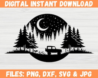 Off Road Mountains SVG, Off Road SVG Bundle, 4x4 Adventure Clipart for Cricut, Camping Suv Decal Png, Outdoor Cut File