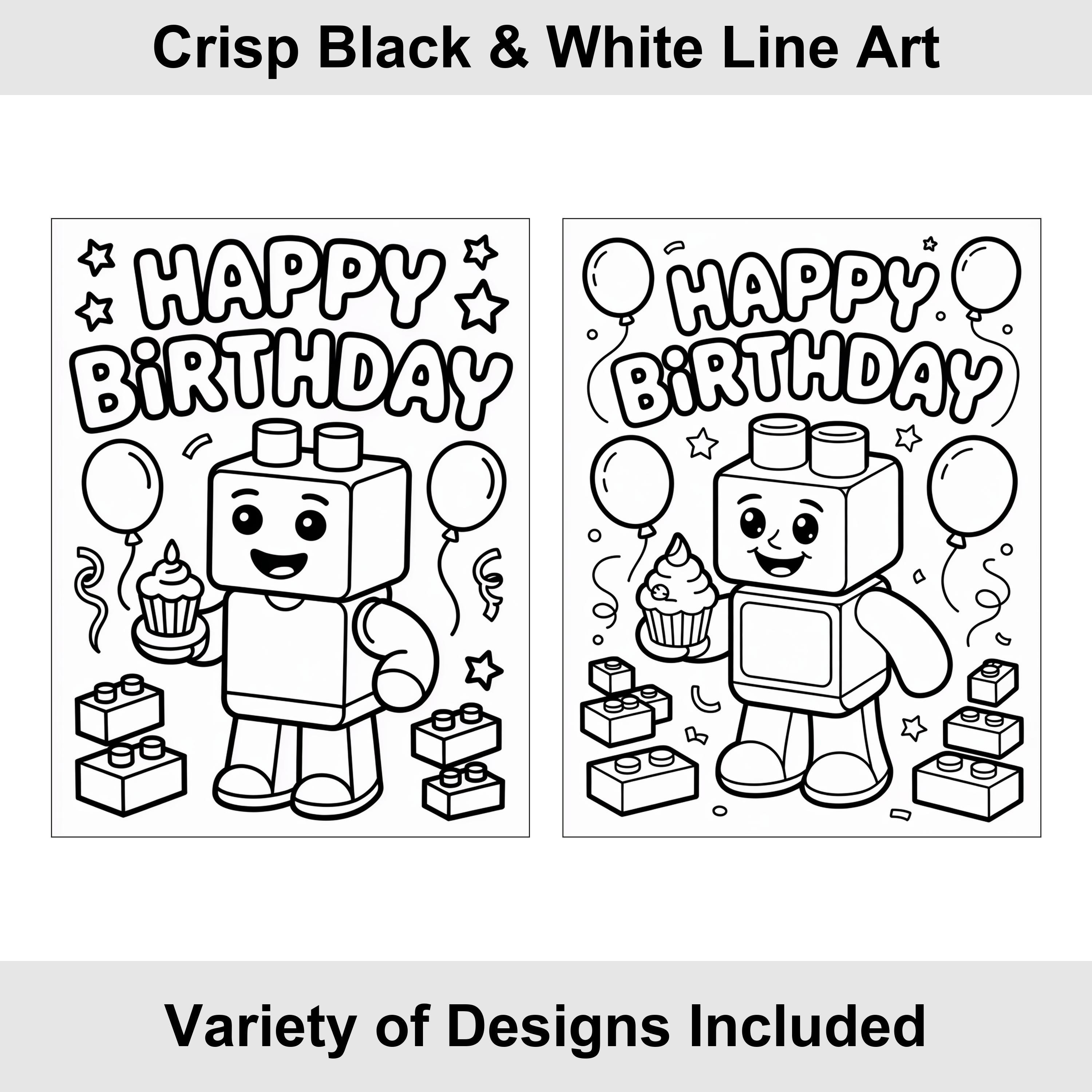 Stackable Building Block Coloring Pages 95+ Building Blocks Coloring Pages, Kids Activity Sheets With ...