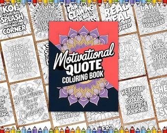 Adult Motivational Quote Coloring Pages, Positive Affirmation Sheets, Fun and Relaxation, Adult Humor Coloring Sheets, Swear Word Coloring