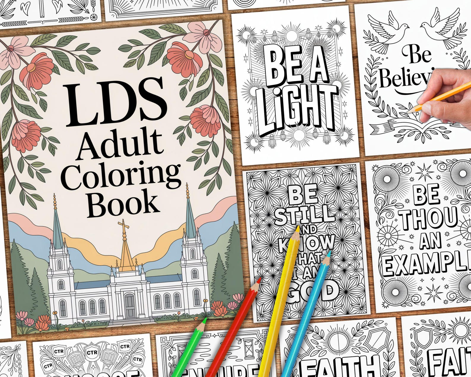 Lds Scriptures Colouring Pages LDS Adult Coloring Pages • 55 Christian Relaxation Coloring Sheet • LDS ...