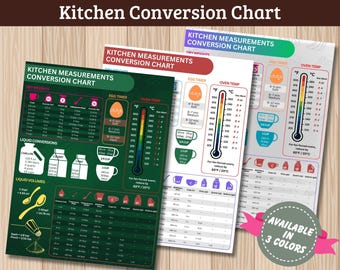 Kitchen Conversion Chart SVG, Cooking Measurement Chart Printable, Baking Cheat Sheet, Cricut Cut File, Kitchen Wall Decor
